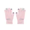 Guantes de felpa otoño e invierno guantes táctiles guantes de punto cálidos jacquard de dedo adulto lindos de dedo