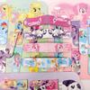 Marcadores Magnéticos de Dibujos Animados Little Pony Princess Paquete de 6 para Estudiantes, Marcadores de Personajes de Anime Lindos de Doble Cara Papelería
