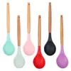 Promoção Imperdível Spot Utensílios de Cozinha de Silicone com Cabo de Madeira de Grau Alimentício Frigideira Antiaderente Espátula Especial para Fritar Espátula de Silicone Espátula de Cozinha