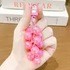 Llavero colgante creativo de racimo de uvas de gelatina acrílica, lindo accesorio para bolsa de pareja, regalo de llavero al por mayor