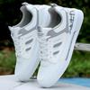 Zapatillas de Marca para Hombre Otoño e Invierno 2025 Nuevos Zapatos Blancos Cubiertos de Cuero Zapatos Deportivos y Casuales de Moda para Hombre Transfronterizo