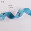 Fita de Rena Floco de Neve de Natal de 2m de Comprimento Vermelho e Azul Estampada Fita Decorativa de Rena Estampa de Rena para Presente