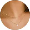 Amazon Cadena de eslabones Flash Transfronteriza Elegante Collar de Corazón Abierto Estrella Abierta Joyería de Moda Trendy para Chicas