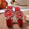 Reloj de cuarzo deportivo de moda para parejas transfronterizas, con diseño de fantasma de agua verde, informal, de silicona, para estudiantes, resistente al agua.