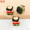 Omelete Fluido Multi-Camadas Hambúrguer Brinquedo Alimentício DIY Cola de Creme Resina Acessórios para Joias Pingente de Gotejamento de Óleo Ornamento