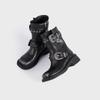 Zhao Zhaoyi Mismo Estilo Botas Vaqueras Martin West Tacón Grueso Marrón Botines Mujer 2024 Nuevas Botas de Caballero Botas Medias