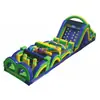 Carrera de Obstáculos Inflable Equipo de Juego Infantil Trampolín Inflable Exterior Tobogán Escalada en Roca Combinación de Carrera de Obstáculos Castillo Inflable