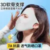 Máscara de proteção solar de seda gelada de verão para mulheres, máscara respirável para o rosto inteiro, proteção solar ao ar livre, protetor facial com proteção UV