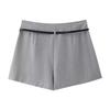 Nuevo cinturón de pantalones 37 Europeo y Americano 46 ancho AliExpress falda plisada transfronteriza ropa de mujer color liso Primavera Moda Callejera Casual