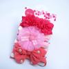 Novo Elástico de Cabelo Infantil Conjunto de Três Peças Faixa de Cabeça Macia de Nylon para Bebê Conjunto de Três Peças Acessório de Cabelo com Flor de Gaze para Bebê Menina Transfronteiriço