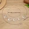 Moda Nuevo Trendy Accesorios Colgante de Luna Plateada Vestido Falda Corta Cadena para Cintura Casual Versátil Cadena para Pantalones de Mujer