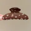 Pinzas para el pelo de lazo estilo coreano, accesorios para el pelo de alta gama, pinzas de tiburón, horquillas exquisitas para mujeres jóvenes, pinzas para el pelo de otoño e invierno para la parte trasera de la cabeza