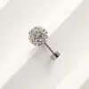 Brincos de Aço Titânio 316L Bola Broca, Piercings de Orelha, Brincos de Bola de Argila Macia Estilo Metal Personalizado com Pedras Inteiras, Joias para Piercing