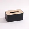 Sala de estar escritorio bambú japonés y madera plástico minimalista caja de pañuelos creativa para el hogar almacenamiento multifuncional caja de papel