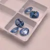 Espinela Azul Claro Marino Espinela Oval Forma de Huevo 106 # Piedra Preciosa Piedra Suelta Anillo Colgante con Piedras de Soporte Incrustadas