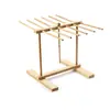 En stock Rejilla de Secado de Fideos de Madera de Bambú Rejilla de Secado de Fideos Doméstica Rejilla para Colgar Estante de Almacenamiento de Pasta de Madera