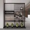 Pantalla Divisoria de Vidrio Moderna para Oficina con LOGOTIPO Pared de Imagen de Bloqueo de Fondo para Vestíbulo de Entrada y Escritorio de Recepción