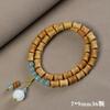 Nova Pulseira de Sândalo da Montanha Pulseira Duplo Círculo de Bambu Feminina Sândalo Original Joia Literária Anel de Corrida com Contas Luminosas Flor de Lótus
