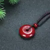 Colar com Pingente de Fivela de Segurança Palindrômica Dourado Púrpura Cinábrio Ano Zodiacal Chaveiro Portátil Pingente de Areia Dourada Púrpura para Homens e Mulheres