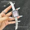 Pulseira de Relógio de Aço Inoxidável de Alta Qualidade com Padrão de Diamante, Nova com 25 Anos, Adequada para Apple Iwatch7/8/9/10 Se Watch