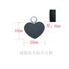 Silicona Silicona Tirador de Cremallera para Ropa de Equipaje Plástico Ecológico Goma Suave Tirador en Forma de Corazón Pestaña de Tirador Personalización