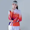 Nova Roupa de Dança Quadrada com Gola Alta para Primavera e Verão, Conjunto de Treino em Grupo Dança Passo Fantasma, Conjunto de Dança Fitness Jiamusi