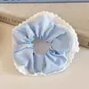 Scrunchie de Renda Estilo Coreano para Mulheres 2026 Novo Estilo Elástico de Cabelo Estilo Preguiçoso Corda de Cabelo Grande Acessório para Coque Flor de Cabelo