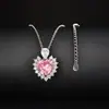 Tendencia de Moda Diseño Collar Colgante Corazón Rosa para Mujer Collar Clavícula Decoración Pequeña Hada X8321