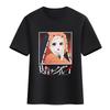 Camiseta Crazy Gambling Deep Animação Círculo Casal Masculino e Feminino Estudante Manga Curta Lua Amarela Luna Cobra Manga Sonho Camiseta de Algodão