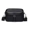 Nova bolsa tiracolo masculina, bolsa de ombro simples para o trabalho e negócios, bolsa de couro preta à prova d'água para celular, bolsa de viagem diária