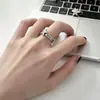 Anillo con Colgante de Llave de Estrella Abierta Estilo Vintage para Mujer, Anillo Inglés de Diseño de Nicho, Anillo para Mujer, Dropshipping