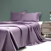 Algodón de Fibra Larga 100S Cama Sencilla de Algodón Tipo a Color Sólido Cama Sencilla Sábanas de Cama Tipo a Colcha de Algodón Cama Sábanas de Cama Pieza Única Fabricante Mayorista