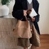 Moda Otoño 2026 Bolso Tote Simple de un Solo Hombro Color Sólido Tendencia Coreana Minimalista Gran Capacidad Bolso de Axila