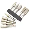 Conjunto de 5 Peças de Brocas Rotativas de Aço Rápido Endurecido, Ferramentas Rotativas de Gravação, Pontas Rotativas de Desbaste, Lixas Rotativas para Madeira