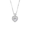 Collar elegante con forma de corazón de diamante rosa en plata esterlina s925 original para mujer, diseño de nicho, colgante de amor al por mayor, regalo para novias