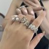 Nuevo Estilo Chino Estilo Hong Kong Ins Anillo de Flor de Concha de Material de Cobre para Desplazamiento de Moda Diseño Nicho Anillo de Hoja