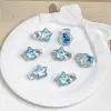 Ding Yi Sueño Flotante Estrella Doble Luna Fría Chapado Efecto Luminoso Perlas con Agujero Pasante Accesorios DIY Materiales para Cadena de Teléfono