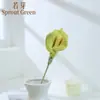 Flor de alcatraz de hilo tejida a mano flor artificial de un solo tallo arte floral de punto eterno decoración de escritorio ramo