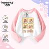 Camiseta infantil de manga comprida Dolphin Kabibala, feminina, primavera e outono de 2024, nova blusa estilo básico