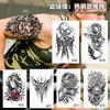Inglês pequeno braço completo tatuagem dark wolf head letter tatuagem impermeável suor fábrica atacado carta grande imagem braço flor