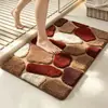 Alfombrilla de baño Amazon de Cachemira Artificial Engrosada, Alfombrilla de Piso Moderna Simple para Baño, Absorbente de Agua, Resistente a la Suciedad, Alfombra para Dormitorio del Hogar