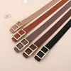 Moda casual Cinturón nuevo de cuero genuino para mujer Cinturón simple de negocios todo-partido cinturón decorativo para jeans alta moda