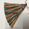 Marcador de Página de Liga Metálica Estilo Chinês Peixe Plano Borla Pendurada Anti-rugas Borla Pequena para Roupas Borla Decorativa Presente