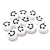 Accesorios de Joyería Hechos a Mano DIY 100 Piezas/Paquete Acrílico Colorido Cara Sonriente Convexa Cuentas Pulsera Cuentas Planas Redondas