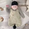 Roupa de Bebê, Macacão Listrado de Primavera e Outono, Roupa para Sair, Macacão da Moda de Uma Peça para Bebê Masculino e Feminino, Conjunto de Outono de Duas Peças