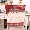 Decoraciones navideñas, funda de silla de Papá Noel, funda de silla a cuadros con copos de nieve, accesorios de decoración para fiestas navideñas