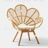 Silla tejida de ratán natural Silla casual para comedor Petalo de Jane Ratán indonesio Silla de escritorio nórdica Respaldo Sillón Silla para fotos