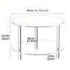 Mesa de Centro Redonda Pequena Transparente de Acrílico para Sala de Estar, Uso Doméstico, Mesa Lateral de Sofá, Moderna Simples, Minimalista Moderno