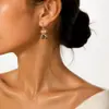 Pendientes Únicos de Diseñador con Estampado de Leopardo y Borla de Estrella de Cinco Puntas para Mujer, Estilo Largo Nuevo, Pendientes de Alta Gama Elegantes y de Moda