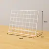 Suporte de exibição em grade suporte de exibição para jardim de infância área de arte materiais de criação ambiental banca de mesa painel de malha suporte de pendurar para armazenamento